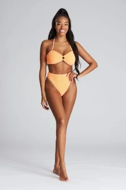 South Beach Textured Bandeau Bikini Set -Fashion Women K35989s5