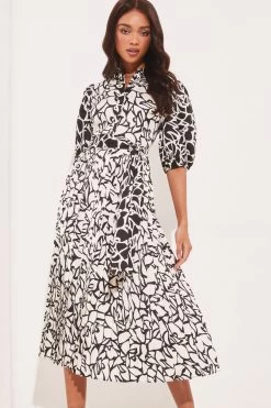 Lipsy Pleated Midi Shirt Dress