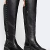 Yours Curve Extra-Wide Fit PU Over The Knee Stud Boot -Fashion Women K37068s