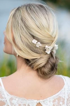 Ivory & Co Fleur Ceramic Floral Hairpin Set -Fashion Women K39780s4