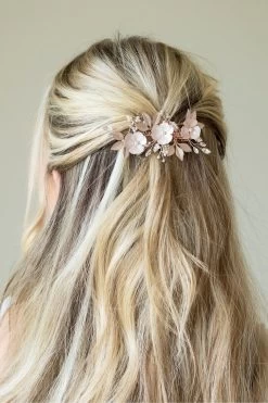 Ivory & Co Gardenia Crystal And Pearl Enamelled Clip -Fashion Women K39785s3