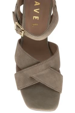 Ravel Suede Leather Block Heel Sandal Buckle Fastening -Fashion Women K40336s4