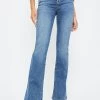 Lipsy Mid Rise Chloe Flare Jeans -Fashion Women K41334s
