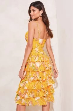 Lipsy Twist Front Tiered Midaxi Dress -Fashion Women K43054s2