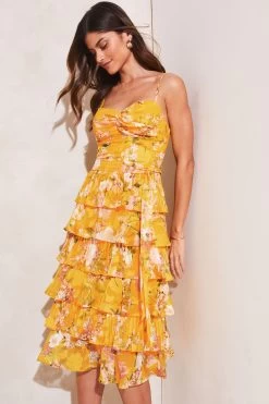 Lipsy Twist Front Tiered Midaxi Dress -Fashion Women K43054s4