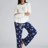Loungeable Long Sleeve & Pants Pyjama Set -Fashion Women K43600s