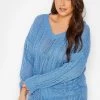 Yours Curve Double V Stitch Jumper -Fashion Women K44409s