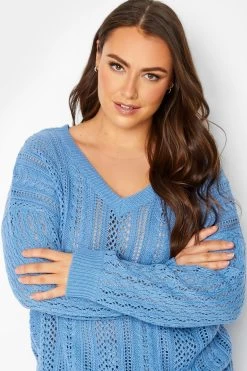Yours Curve Double V Stitch Jumper -Fashion Women K44409s4
