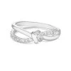 Simply Silver Cubic Zirconia Knot Ring -Fashion Women K46399s