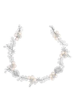 Jon Richard Silver Plated Star And Pearl Hair Vine - Gift Pouch