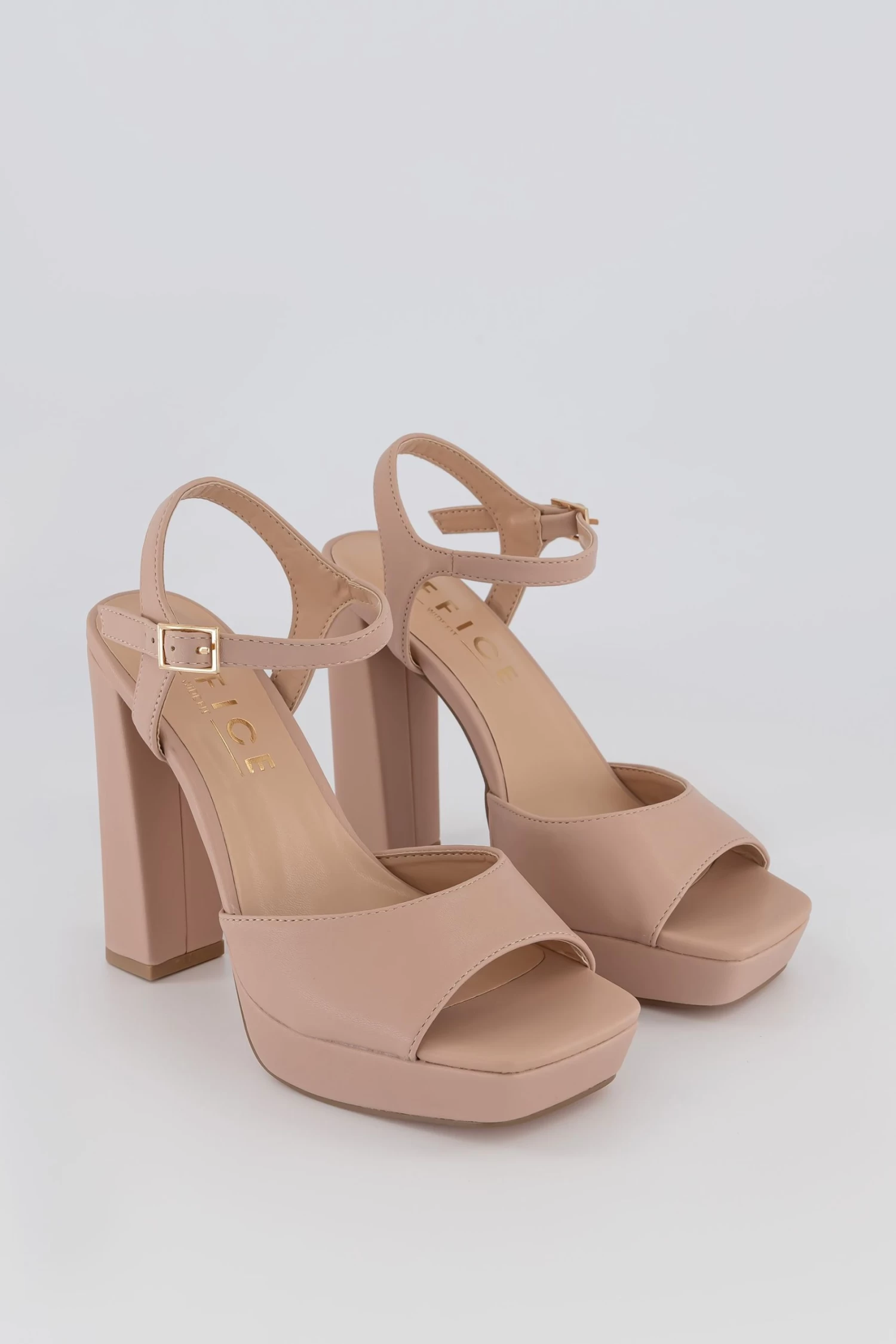 Office Hearty Square Toe Platform Block Heeled Sandals 3 Office Hearty Square Toe Platform Block Heeled Sandals
