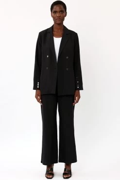 Religion Double Breasted Blazer In Textured Ramie Linen Blend With Belt 9 Religion Double Breasted Blazer In Textured Ramie Linen Blend With Belt -Fashion Women K48595s3