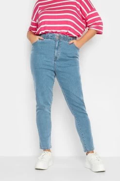 Yours Curve Elastic Waist Mom Jean