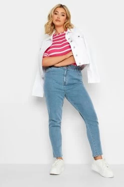 Yours Curve Elastic Waist Mom Jean -Fashion Women K51984s3