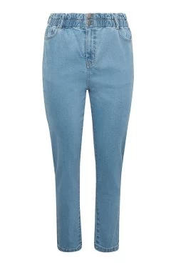 Yours Curve Elastic Waist Mom Jean -Fashion Women K51984s4