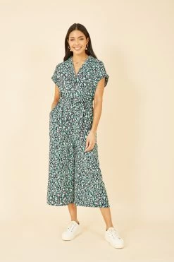 Yumi Dash Print Culotte Jumpsuit -Fashion Women K54218s3