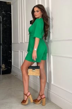 Girl In Mind Tie Front Playsuit -Fashion Women K54461s4