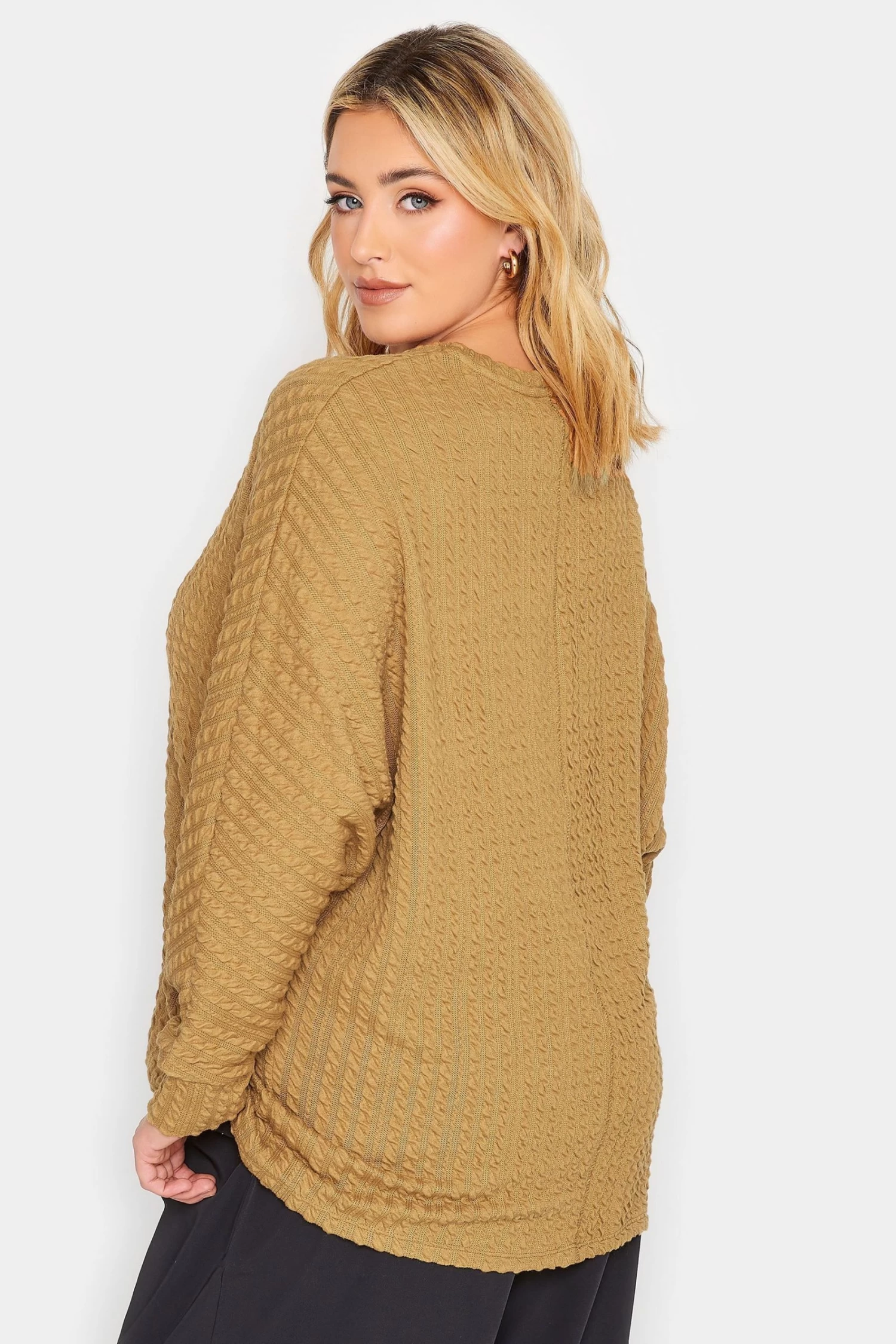 Yours Curve Jacquard Ribbed Jumper 4 Yours Curve Jacquard Ribbed Jumper - Image 2