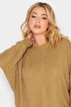 Yours Curve Jacquard Ribbed Jumper 9 Yours Curve Jacquard Ribbed Jumper -Fashion Women K55377s4