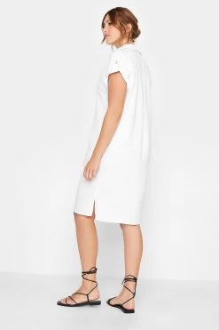 Long Tall Sally Linen Button Through Dress -Fashion Women K55396s4