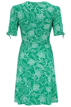 Pour Moi Bella Slinky Recycled Stretch Tie Sleeve Tea Dress -Fashion Women K55890s3