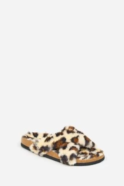 Brakeburn Fluffy Leopard Slipper -Fashion Women K56427s3