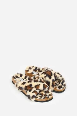 Brakeburn Fluffy Leopard Slipper -Fashion Women K56427s4
