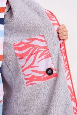 Brakeburn Zebra Print Chinook Changing Robe -Fashion Women K56485s4