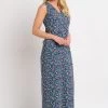 Brakeburn Vintage Ditsy Wrap Dress -Fashion Women K56520s