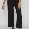 VILA Linen Blend Wide Leg Stretch Waist Trouser -Fashion Women K57710s