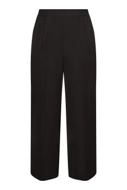 Yours Curve Shark Skin Wide Leg Pull On Trouser -Fashion Women K57954s4