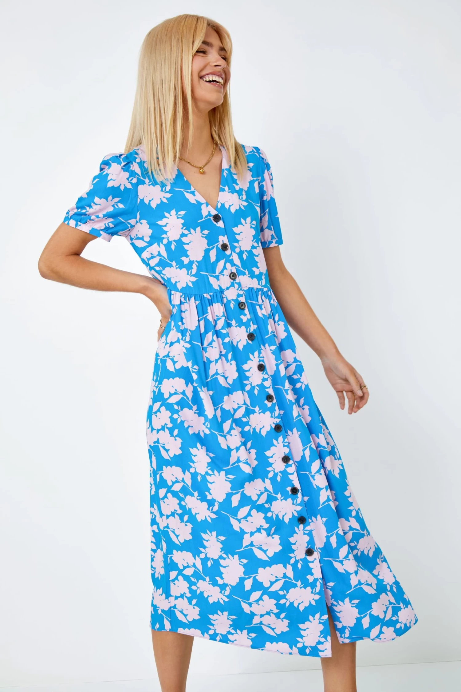 Dusk Floral Print Button Down Maxi Dress 3 Dusk Floral Print Button Down Maxi Dress