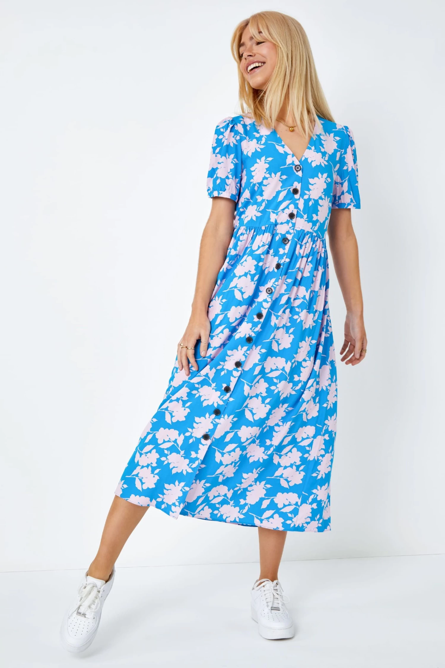 Dusk Floral Print Button Down Maxi Dress 4 Dusk Floral Print Button Down Maxi Dress - Image 2