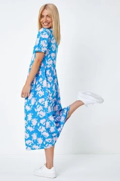 Dusk Floral Print Button Down Maxi Dress 9 Dusk Floral Print Button Down Maxi Dress -Fashion Women K58807s3