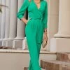Sosandar Tailored Tie Waist Formal Jumpsuit -Fashion Women K59959s