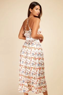 Little Mistress Halter Neck Pleat Midaxi Dress -Fashion Women K61395s4