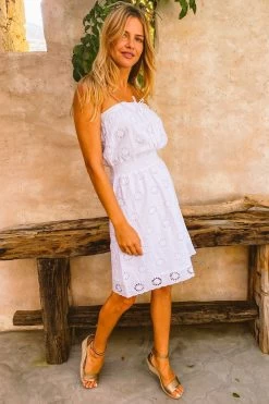 Sosandar Broderie Bardot Dress -Fashion Women K62435s3