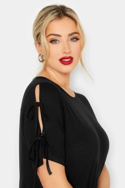 Yours Curve Limited Tie Sleeve Top -Fashion Women K65415s4