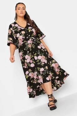 Yours Curve High Low Midi Dress -Fashion Women K65445s3
