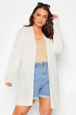 Yours Curve Pointelle Cardigan