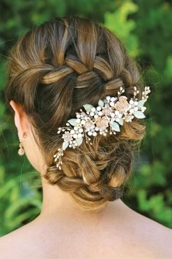 Ivory & Co Botanica Crystal And Pearl Enamelled Floral Clip -Fashion Women L65358s3