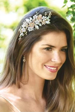 Ivory & Co Botanica Crystal And Pearl Enamelled Floral Clip -Fashion Women L65358s4