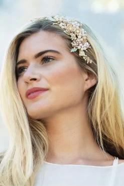 Ivory & Co Botanica Crystal And Pearl Enamelled Floral Clip -Fashion Women L65358s5