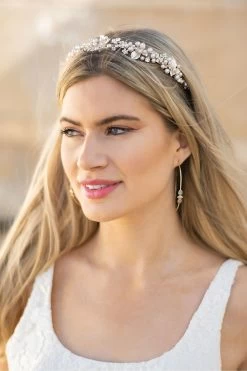 Ivory & Co Oriana Crystal And Pearl Floral Enamelled Band -Fashion Women L66116s4