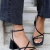 Linzi Liliana Block Heeled Sandal With Cross Over Front Straps -Fashion Women L93552s