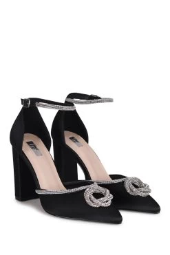 Linzi Flourish Closed Toe Block Heel With Round Diamante Trim -Fashion Women L94771s3