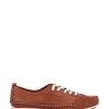 Pavers Ladies Leather Lace-Up Trainers -Fashion Women M08306s