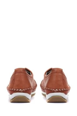 Pavers Ladies Leather Lace-Up Trainers -Fashion Women M08306s3