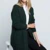 Next Khaki Green Cosy Cable Cardigan -Fashion Women M12 886s