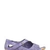Pavers Purple Leather Flat Sandals -Fashion Women M41245s